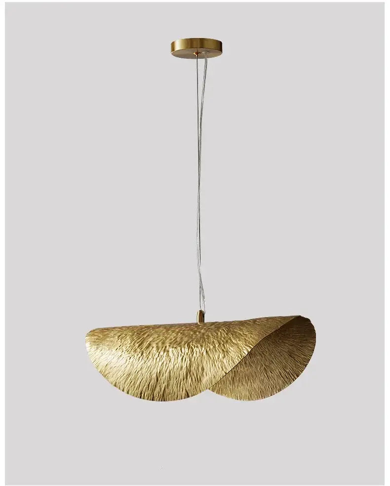 Modern gold lotus leaf pendant light – dining room chandelier