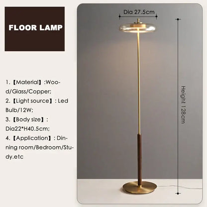 gold lustre glass mushroom table lamp bedroom wood accent