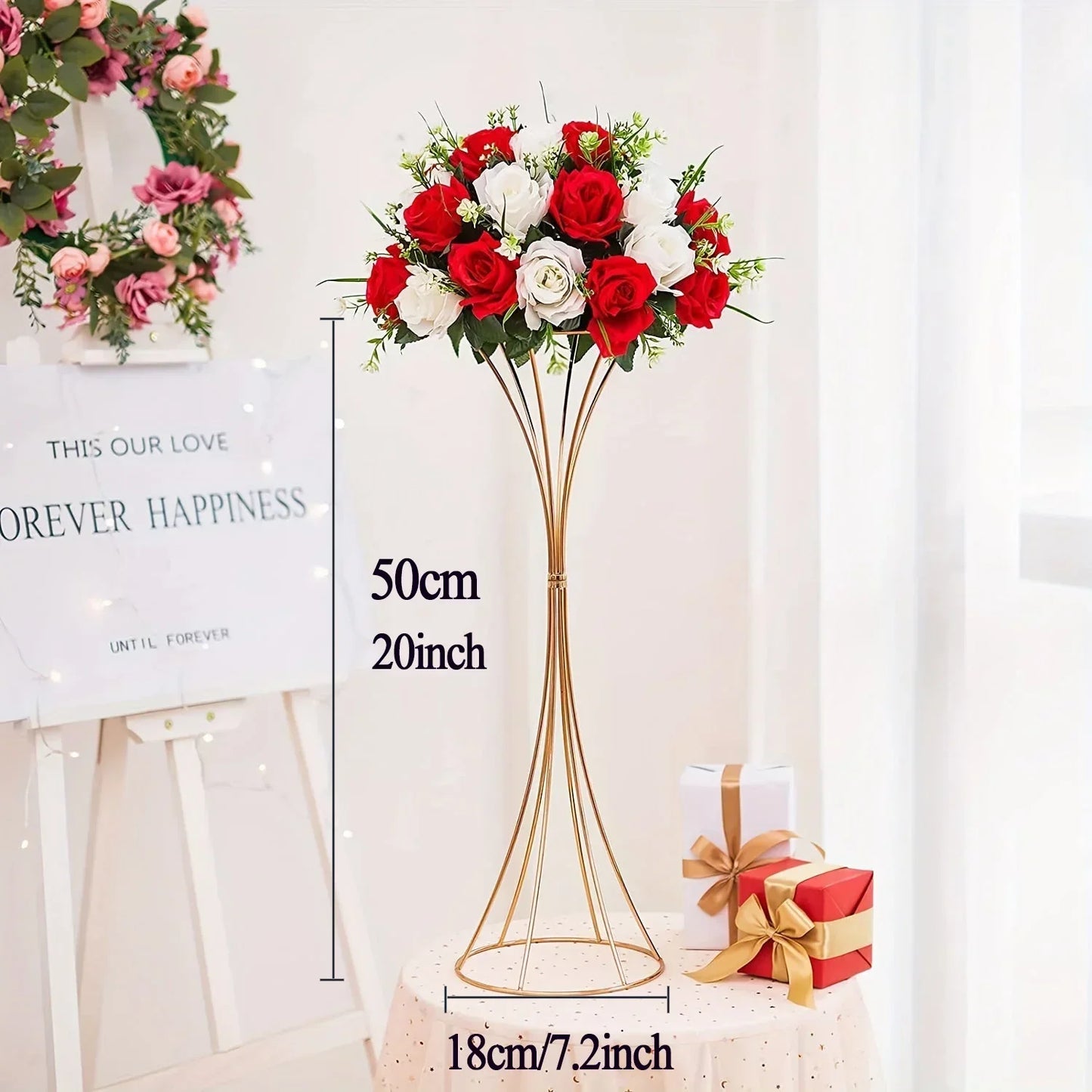 DecorBites™ Gold Metal Trumpet Flower Stand Vases