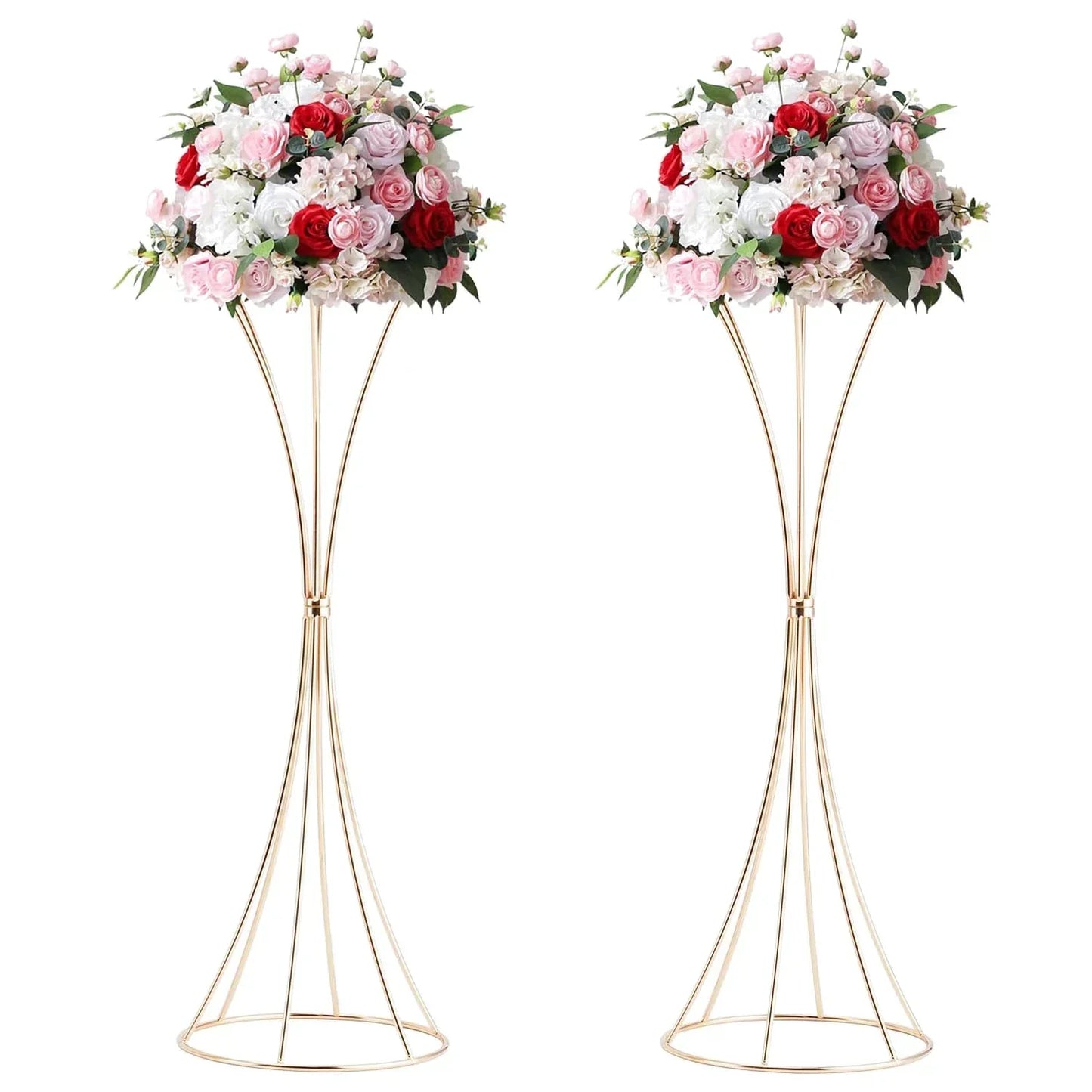 DecorBites™ Gold Metal Trumpet Flower Stand Vases