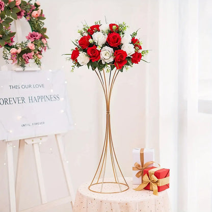 DecorBites™ Gold Metal Trumpet Flower Stand Vases
