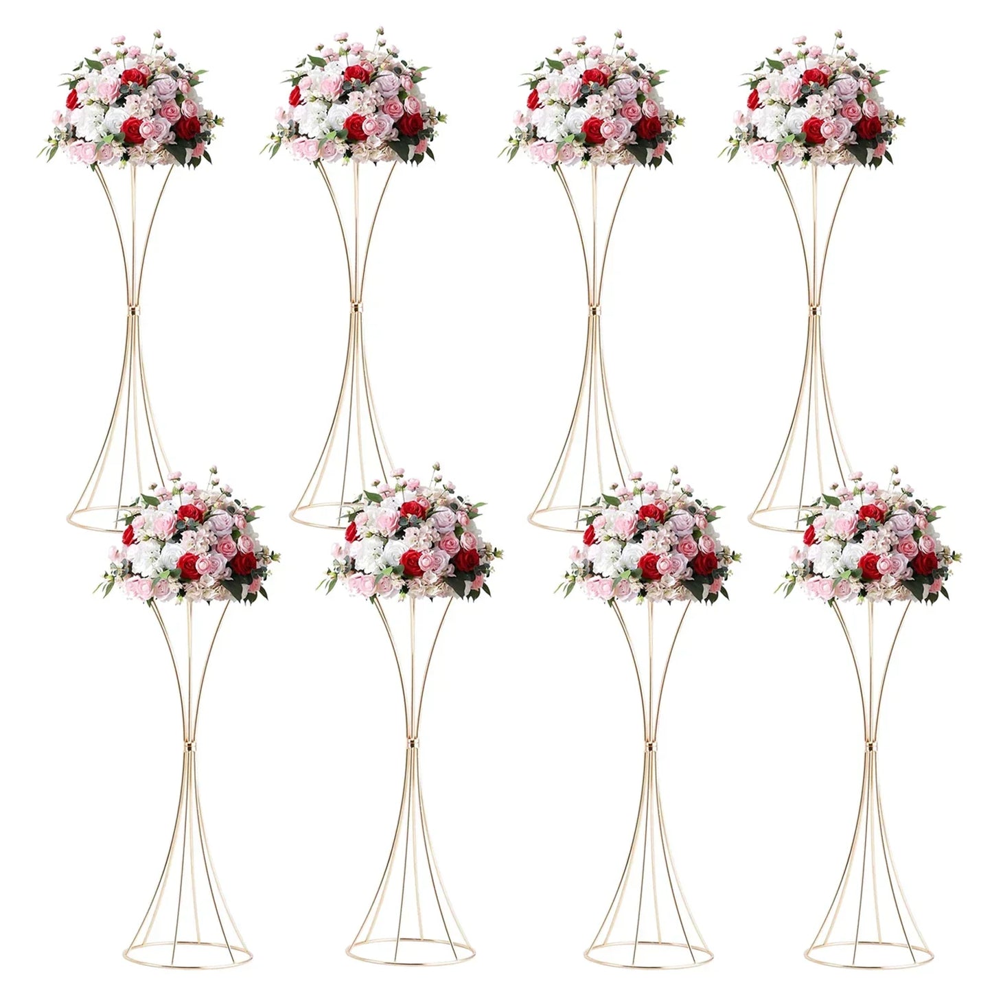 DecorBites™ Gold Metal Trumpet Flower Stand Vases