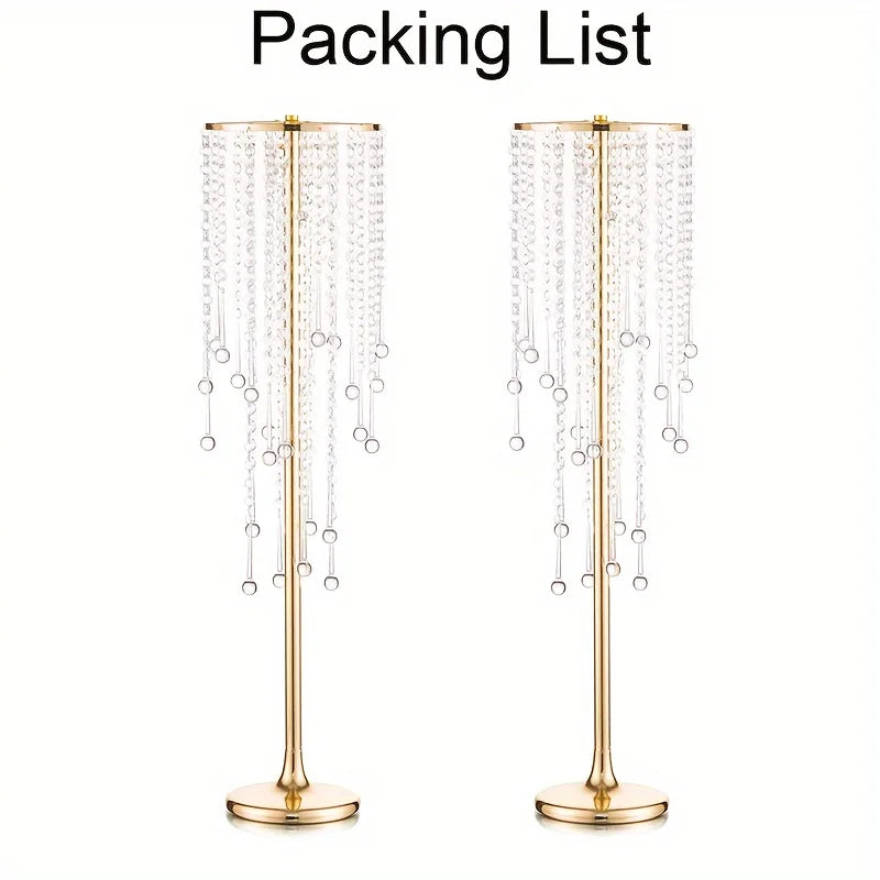 DecorBites™ Gold Metal Vases Set, Elegant 29.6" Height