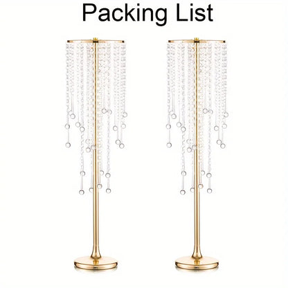 DecorBites™ Gold Metal Vases Set, Elegant 29.6" Height