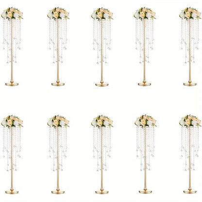 DecorBites™ Gold Metal Vases Set, Elegant 29.6" Height