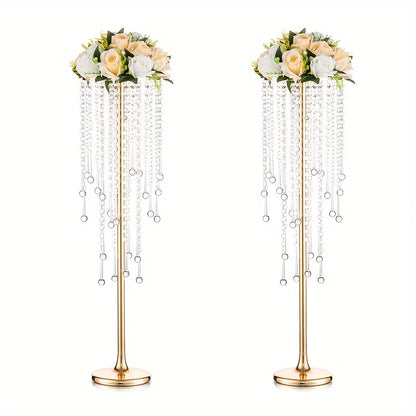 DecorBites™ Gold Metal Vases Set, Elegant 29.6" Height