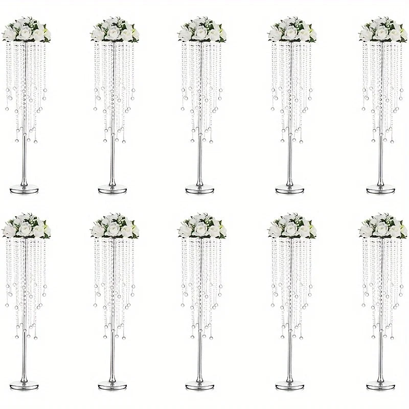 DecorBites™ Gold Metal Vases Set, Elegant 29.6" Height