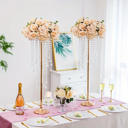 DecorBites™ Gold Metal Vases Set, Elegant 29.6" Height