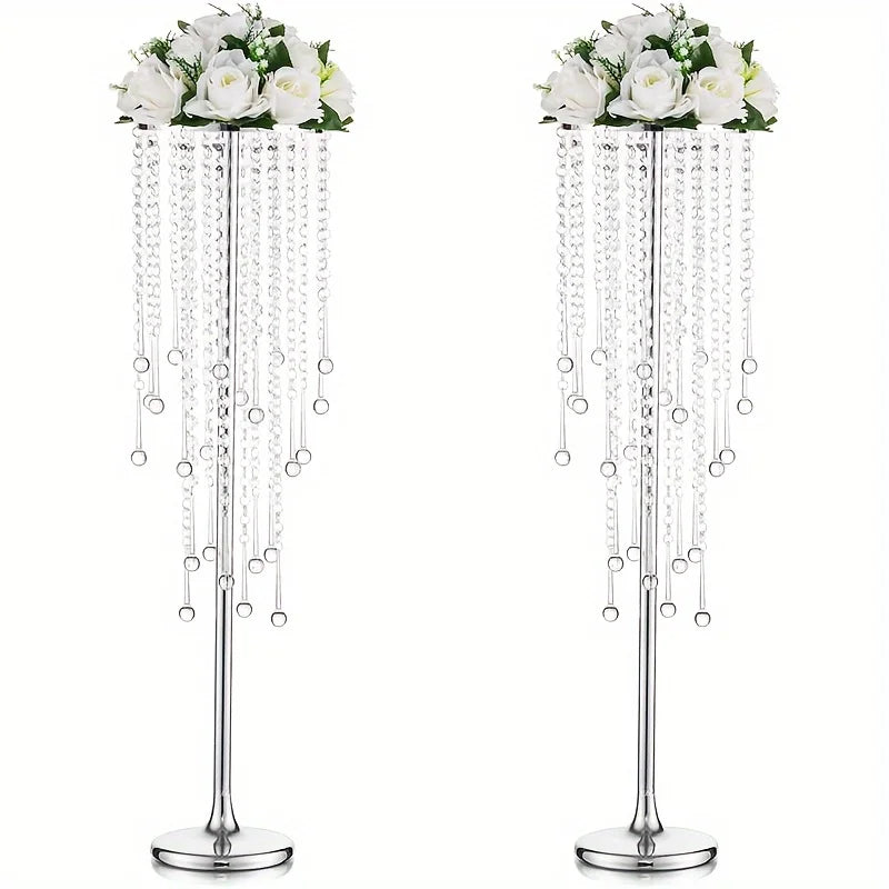 DecorBites™ Gold Metal Vases Set, Elegant 29.6" Height