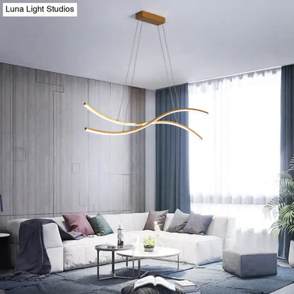 Modern gold minimalist island ceiling led hanging light kitchen
