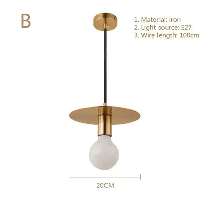 gold modern pendant light glass filament dining room