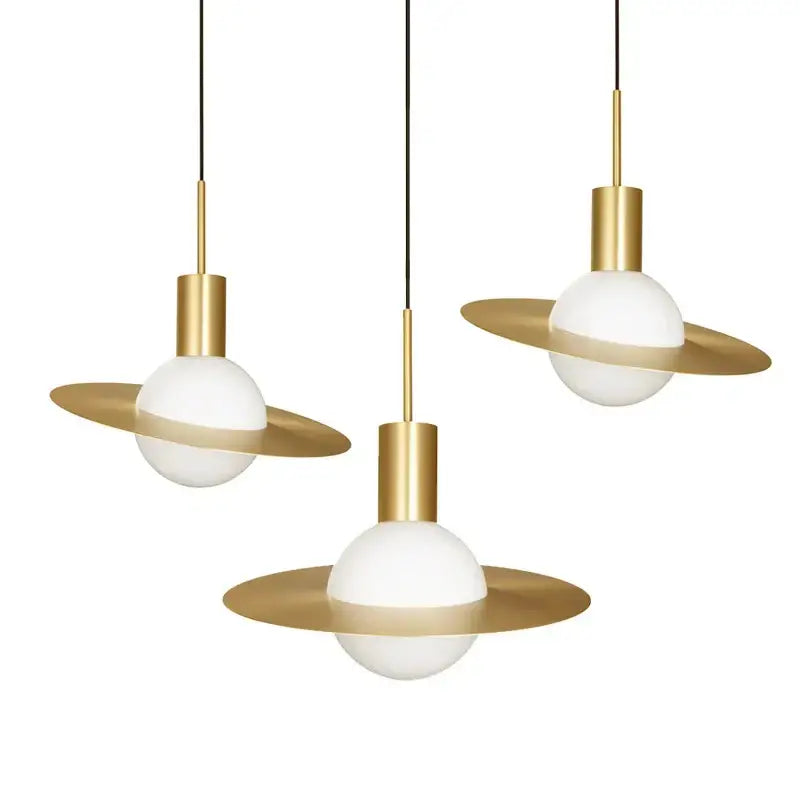 gold modern pendant light glass filament dining room