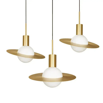 gold modern pendant light glass filament dining room