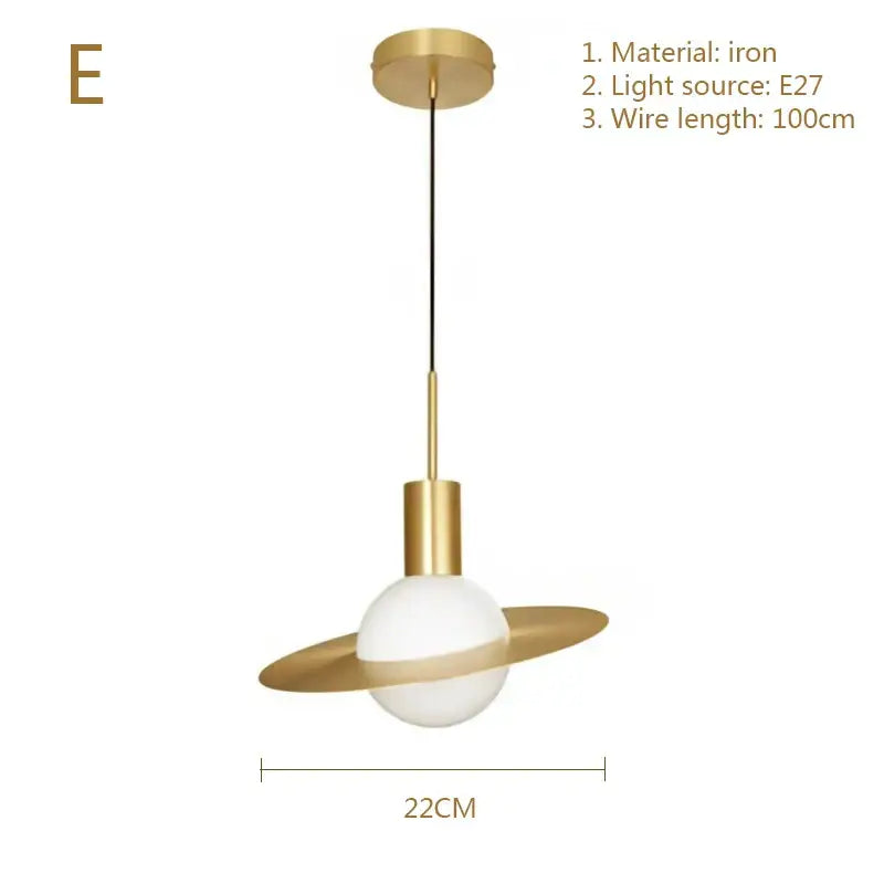 gold modern pendant light glass filament dining room