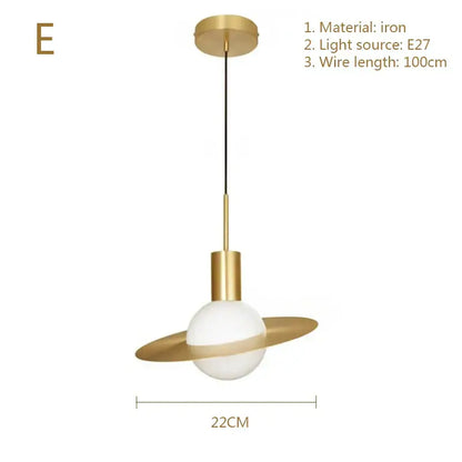 gold modern pendant light glass filament dining room