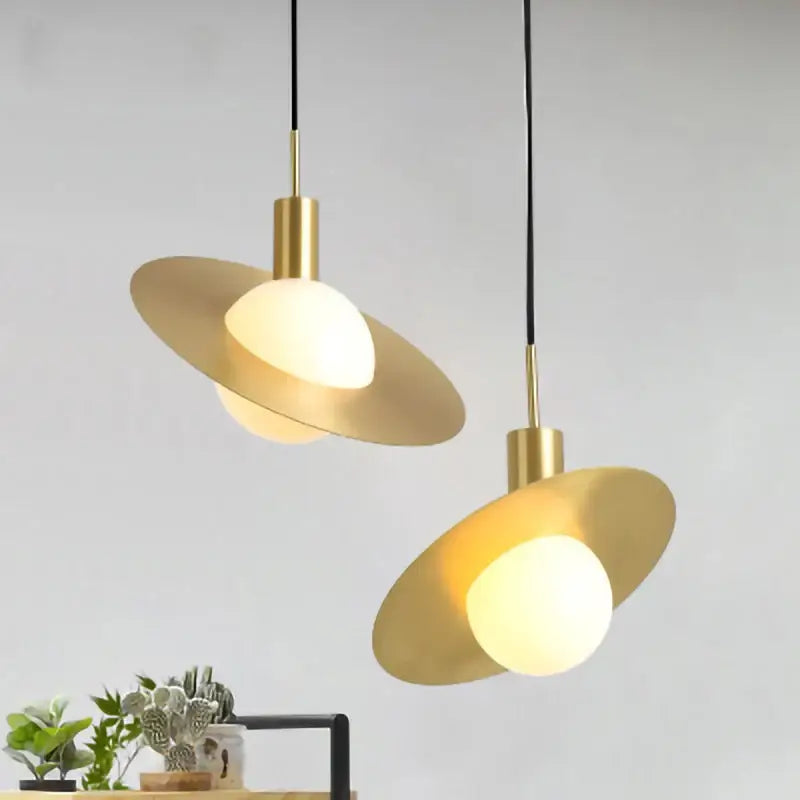 gold modern pendant light glass filament dining room