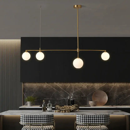 Modern gold opaline glass pendant ceiling light for dining room