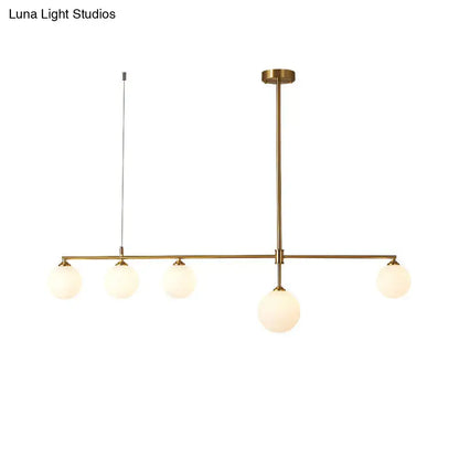 Modern gold opaline glass pendant ceiling light for dining room