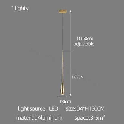 gold-plated duplex teardrop chandelier living room light