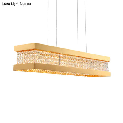 Contemporary gold crystal pendant light – dining room 110v-120v lamp