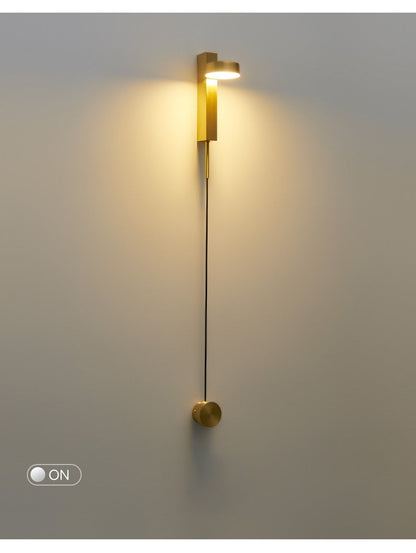 DecorBites™ Gold Wall Lamp with Dimmer Switch