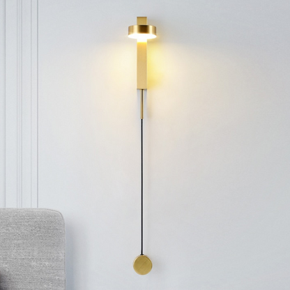 DecorBites™ Gold Wall Lamp with Dimmer Switch