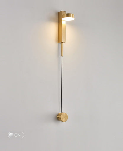 DecorBites™ Gold Wall Lamp with Dimmer Switch