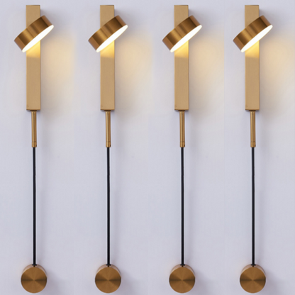 DecorBites™ Gold Wall Lamp with Dimmer Switch