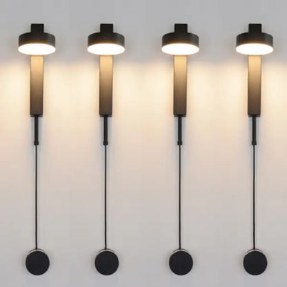 Minimalist black & brushed brass wall lamps bedroom dimmer switch