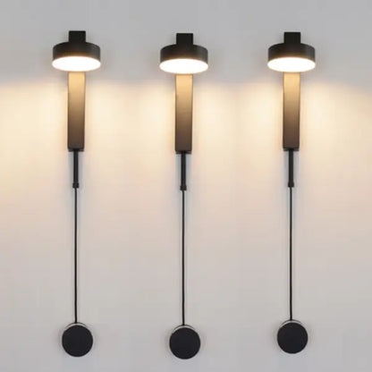 Minimalist black & brushed brass wall lamps bedroom dimmer switch