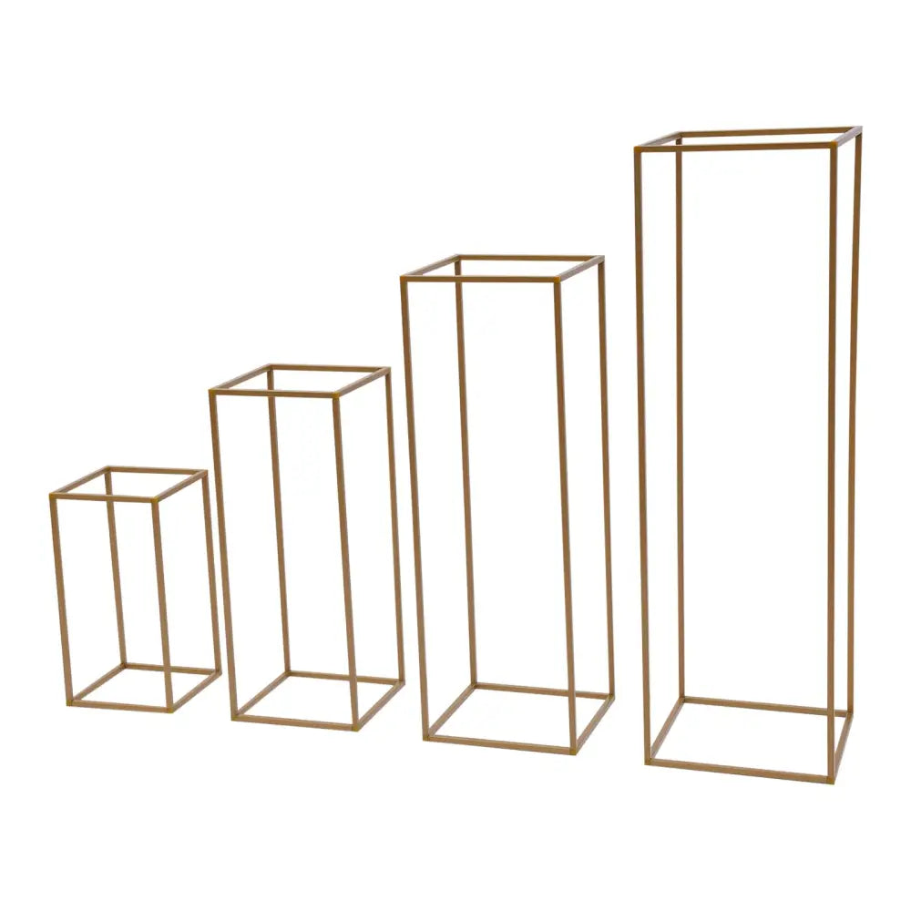 Modern geometric gold wedding flower vase stand wedding decor