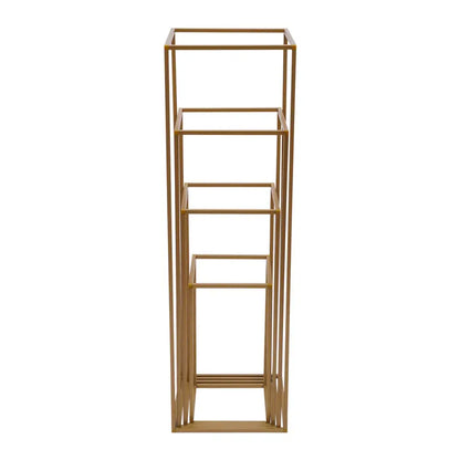 Modern geometric gold wedding flower vase stand wedding decor