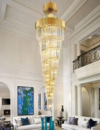 golden luxury hotel lobby crystal staircase chandelier