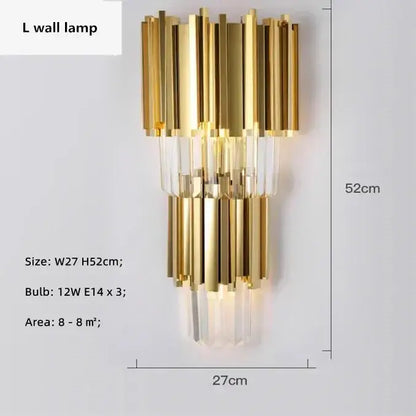 golden luxury led crystal chandelier living room light