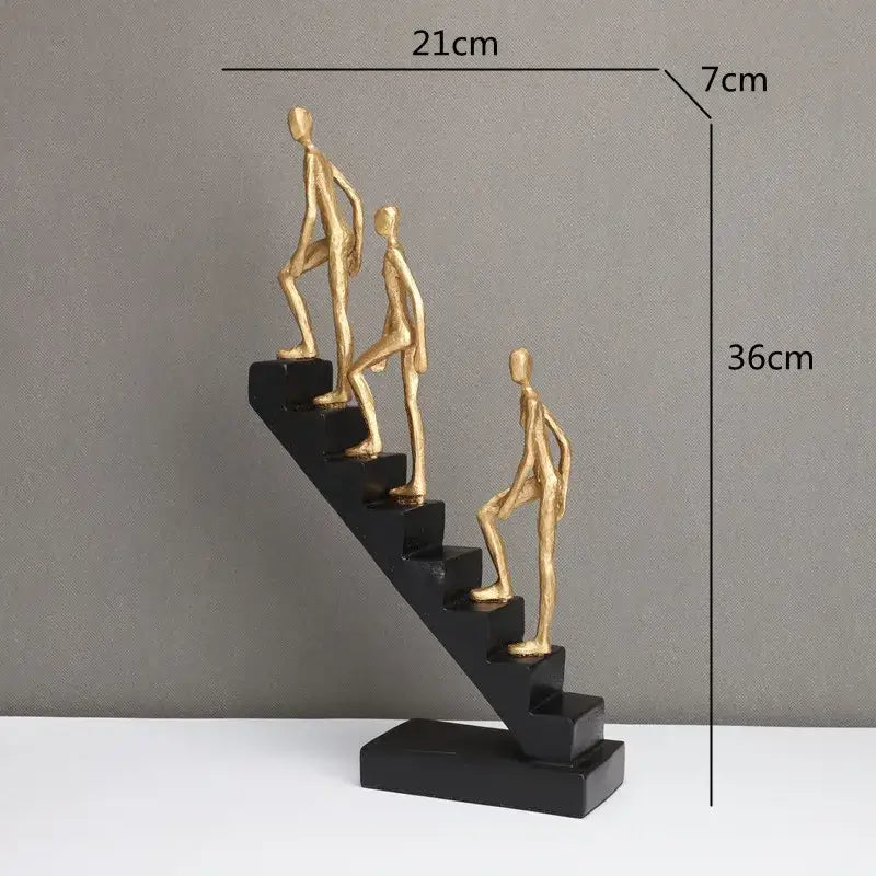 ™ Golden Man Climber Staircase Abstract Sculpture Home Decor Ornaments