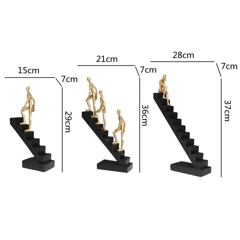 ™ Golden Man Climber Staircase Abstract Sculpture Home Decor Ornaments