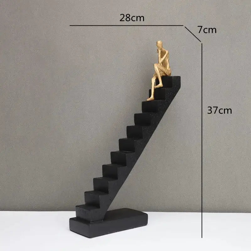 ™ Golden Man Climber Staircase Abstract Sculpture Home Decor Ornaments