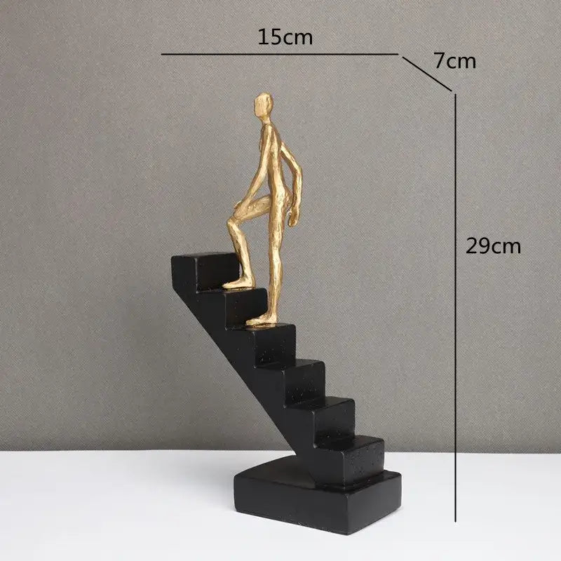 ™ Golden Man Climber Staircase Abstract Sculpture Home Decor Ornaments