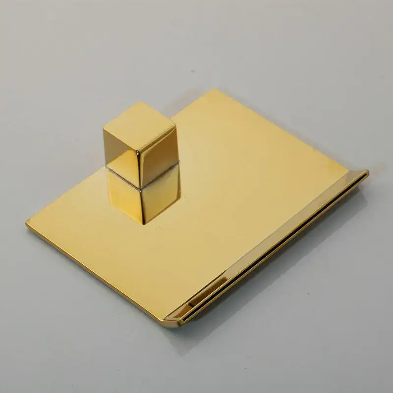 golden plated ornate tray toilet paper holder bathroom