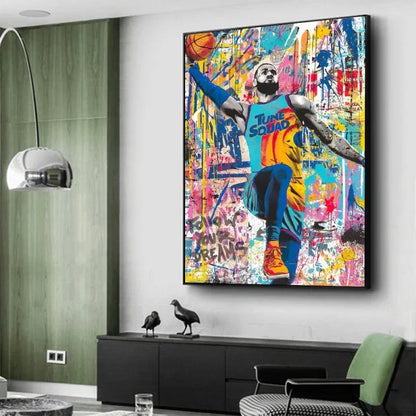 DecorBites™ Graffiti Basketball Celebrities Wall Art Print