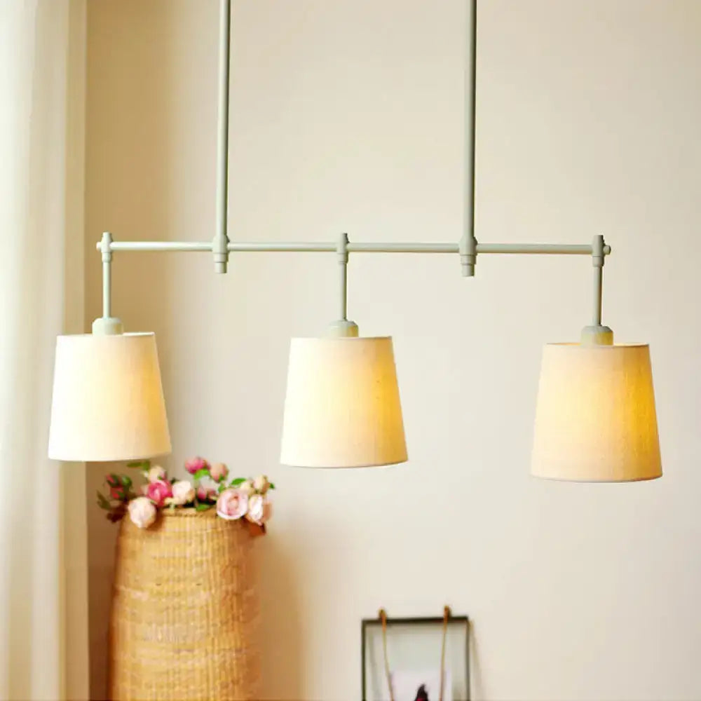 Modern industrial beige & gray 3 light ceiling light dining room