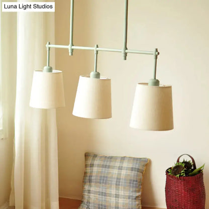 Modern industrial beige & gray 3 light ceiling light dining room