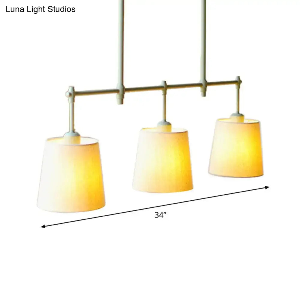 Modern industrial beige & gray 3 light ceiling light dining room