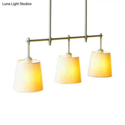 Modern industrial beige & gray 3 light ceiling light dining room