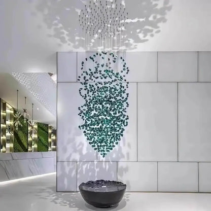 Modern turquoise green crystal stone chandelier dining room light