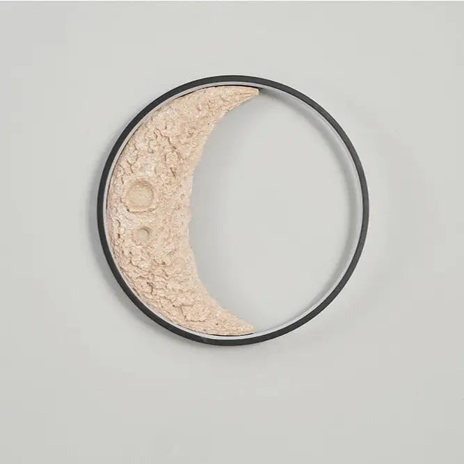 Modern beige textured crescent led wall lamp bedroom light