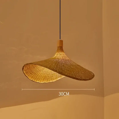 Hand knitted chinese style bamboo pendant light for dining room
