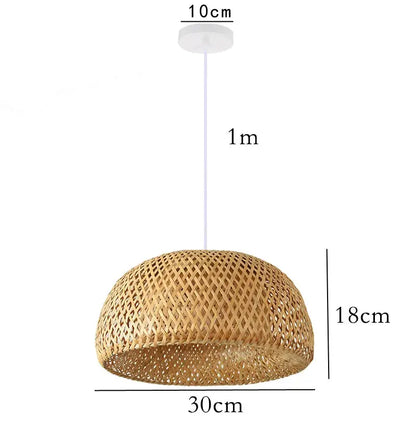 Hand knitted chinese style bamboo pendant light for dining room