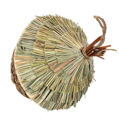 Rustic woven natural grass hummingbird house garden nest house