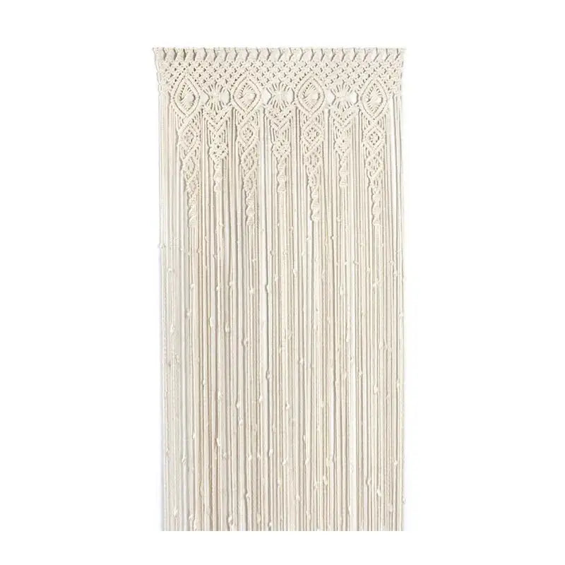Boho cream macrame door curtain wall hanging for living room
